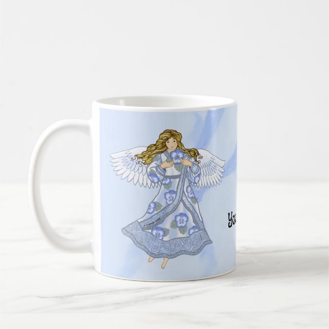 Pansy angel  coffee mug (Left)
