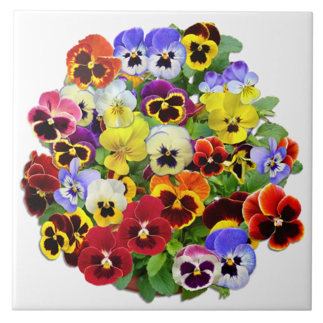 Pansy Arrangement Tile (Front)
