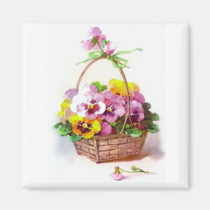 Pansy Basket Magnet