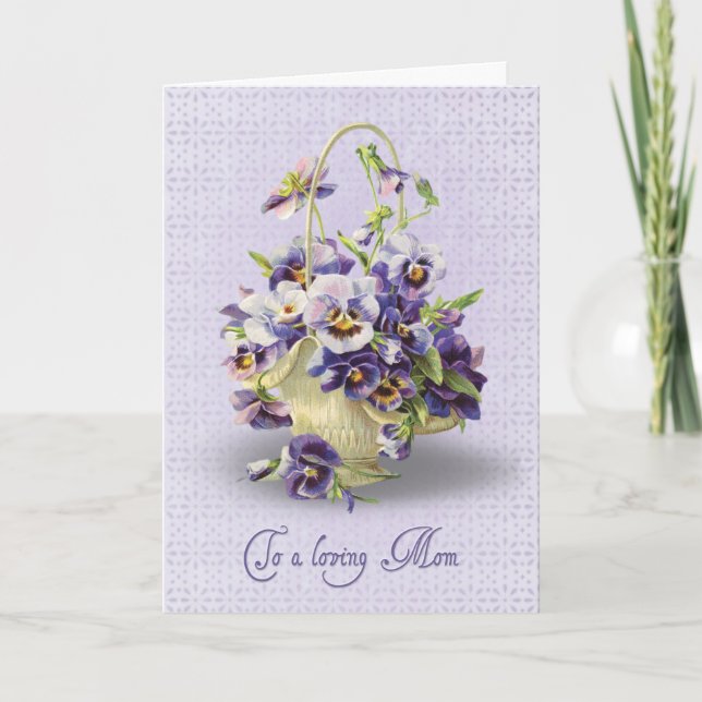 Pansy Birthday for Mum Card (Front)