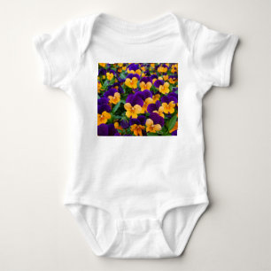 Pansy Bloom: Garden Beauty Close-up. Baby Bodysuit