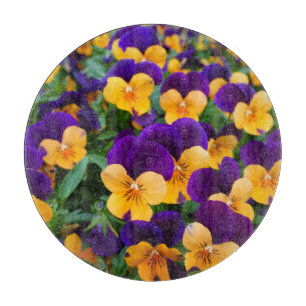 Pansy Bloom: Garden Beauty Close-up. Cutting Board