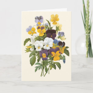 Pansy Bouquet Thank-you Card