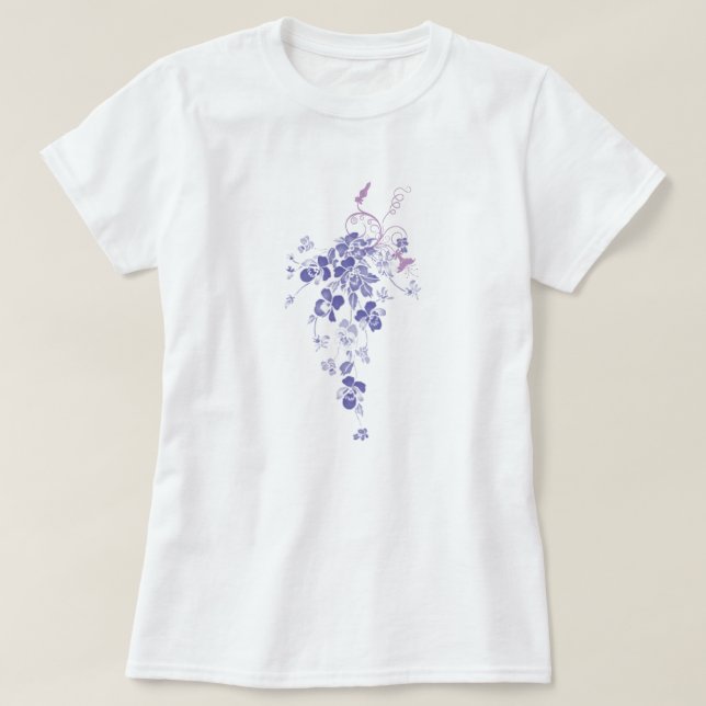 Pansy Bouquet - Women's Shirt - White (Design Front)