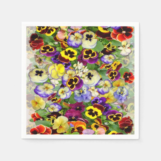 Pansy Cascade Napkin (Front)