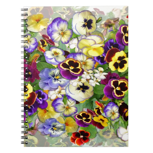 Pansy Cascade Spiral Notebook (Front)
