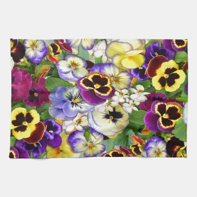 Pansy Cascade Tea Towel (Horizontal)