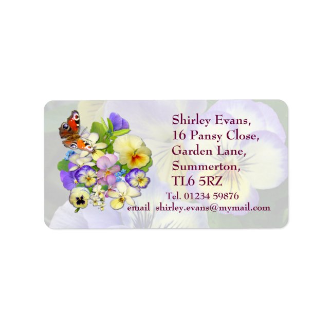 Pansy Display ~ Label # 4 (Front)