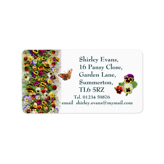 Pansy Display ~ Label # 5 (Front)