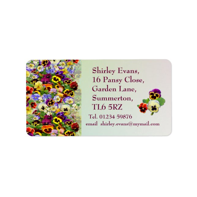 Pansy Display ~ Label # 6 (Front)