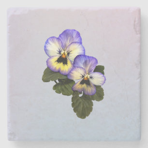 Pansy Duo Stone Coaster