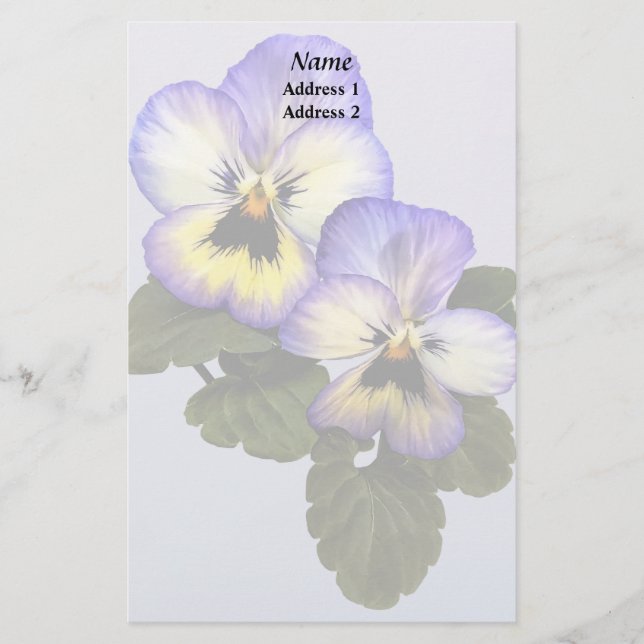 Pansy Duo Wedding Products Stationery (Front)