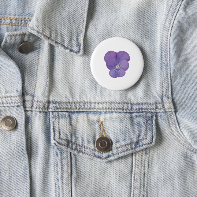 Pansy Flower Pin Badge (In Situ)