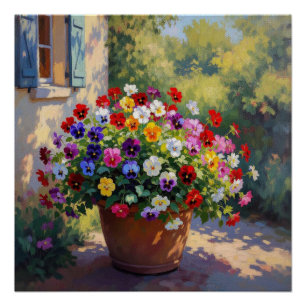 Pansy Flower Poster