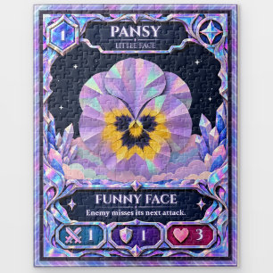 Pansy Flower, Rainbow Foil Art Jigsaw Puzzle
