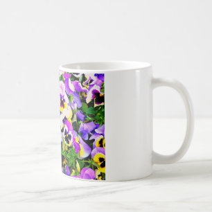 pansy flowers coffee mug