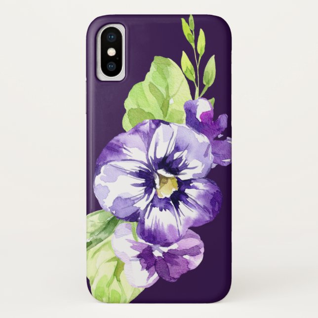 Pansy Flowers iPhone / iPad case (Back)