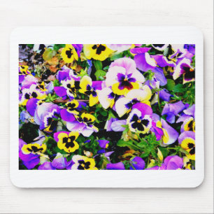 pansy flowers mouse pad
