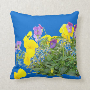 Pansy Flowers Pillow