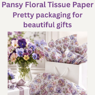 Pansy Garden Party Floral Tissue Paper