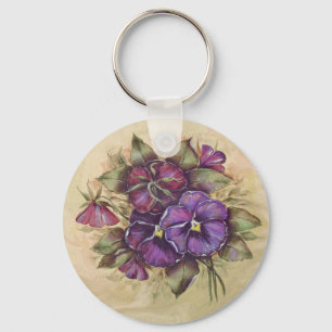 Pansy Keychain