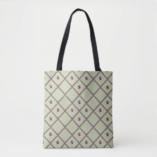 Pansy Lattice All over print tote.  Tote Bag