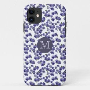 Pansy Monogram iPhone Case