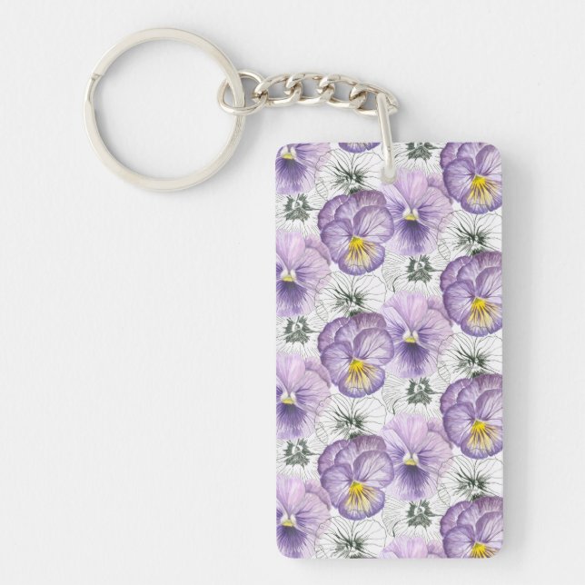 Pansy pattern key ring (Front)