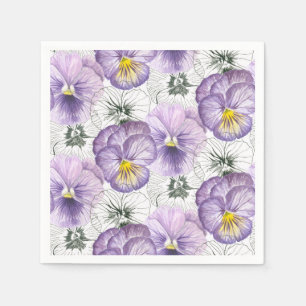 Pansy pattern napkin