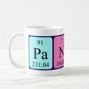 Pansy periodic table name mug