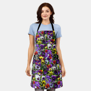 Pansy Photo Collage, Full Print Apron