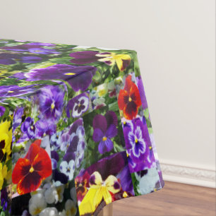 Pansy Photo Collage, Tablecloth