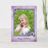 Pansy Photo frame for birthday