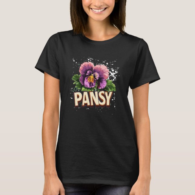 Pansy Plants Costume for Wildflowers and Gardening T-Shirt (Front)