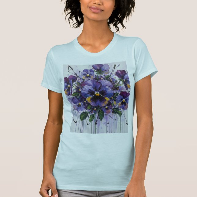 Pansy Poem-Abstract Bloom T-Shirt (Front)