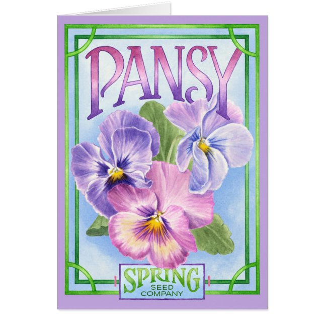 Pansy Seeds - Blank Card (Front)