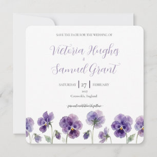 Pansy Silhouette Study Save the Date