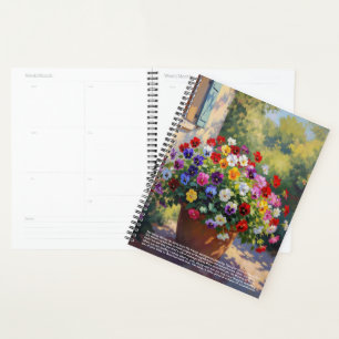 Pansy Symbolism Calendar Planner