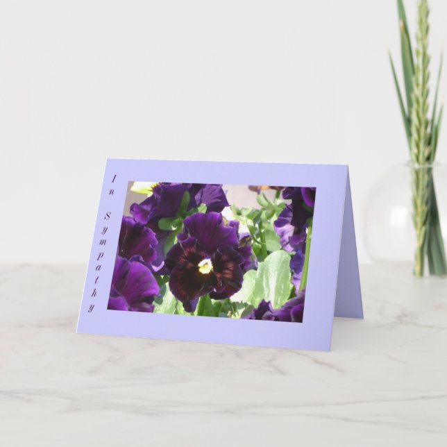 Pansy Sympathy card (Front)