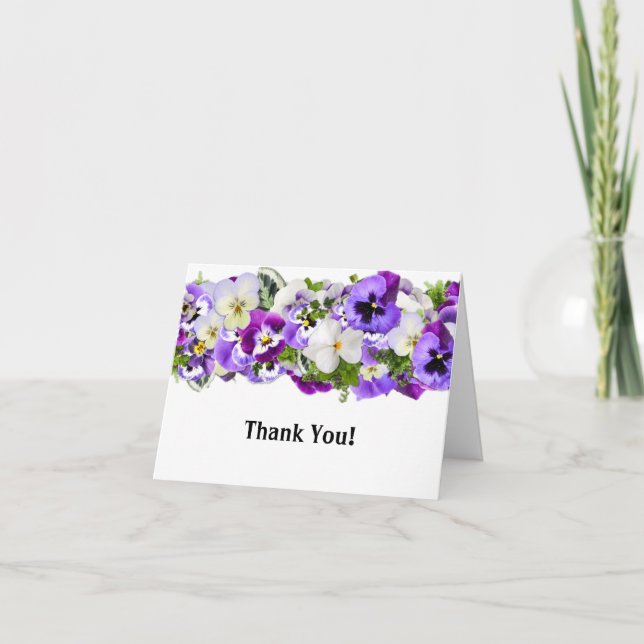 Pansy Thank You Card (Front)