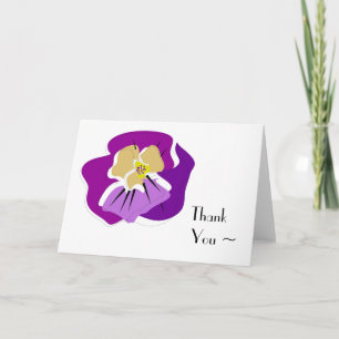pansy THANK YOU note card_purples Card