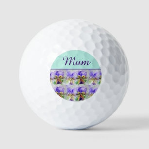 Pansy Viola watercolor Painting Mum Mothers Day Golf Balls