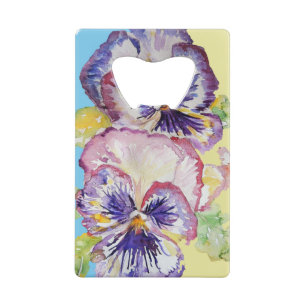 Pansy Watercolor Pattern on Pink and Pale Yellow