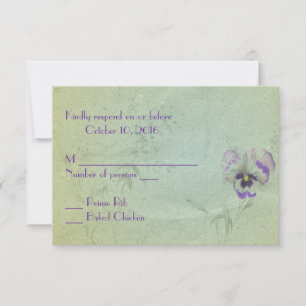 Pansy Wedding RSVP Card