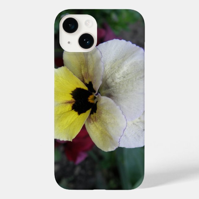 Pansy White and Yellow Case-Mate iPhone Case (Back)