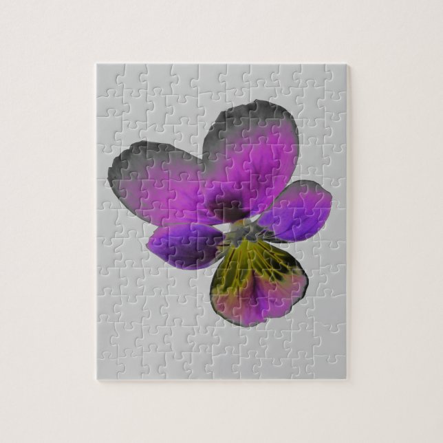 Pansy Wild Dark Purple Puzzle (Vertical)