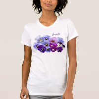 Pansy Womens Floral T-Shirt Top