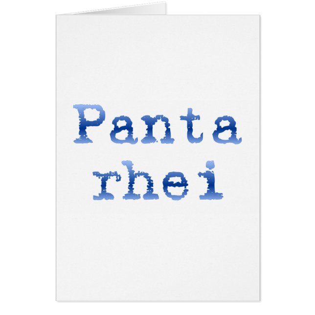 Panta rhei "Everything flows" (Front)