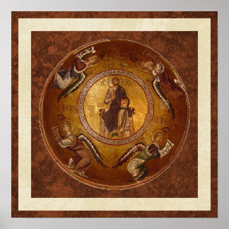 Pantakrator Christian Icon of Jesus Christ Poster