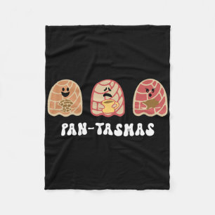 Pantasmas Funny Mexican Conchas Spooky Ghost Pan  Fleece Blanket
